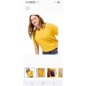 Torrid classic fit pocket tee yellow plus size 4